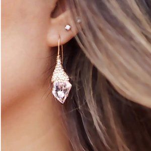 ALEXIS BITTAR  Infinite Shimmer Shield CZ Crystal Great Reviews Drop Earrings